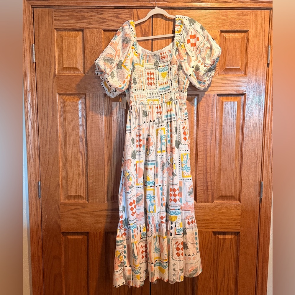 T.J.Maxx Multicolor Patterned Maxi Dress - Picture 2 of 7